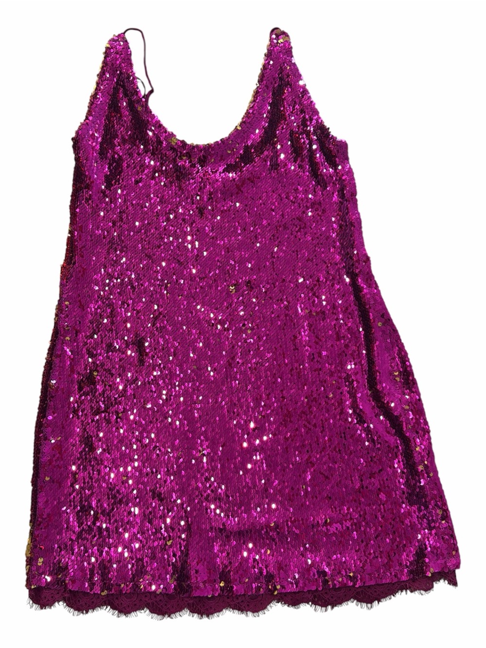 FP Intimately Seeing Double Pink Sequin Slip Mini Dress
